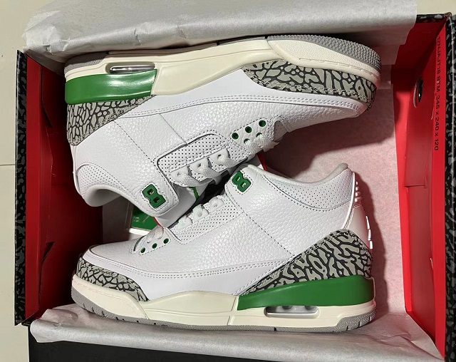 Air Jordan 3 Cement 2023 III SuperA Lucky Green